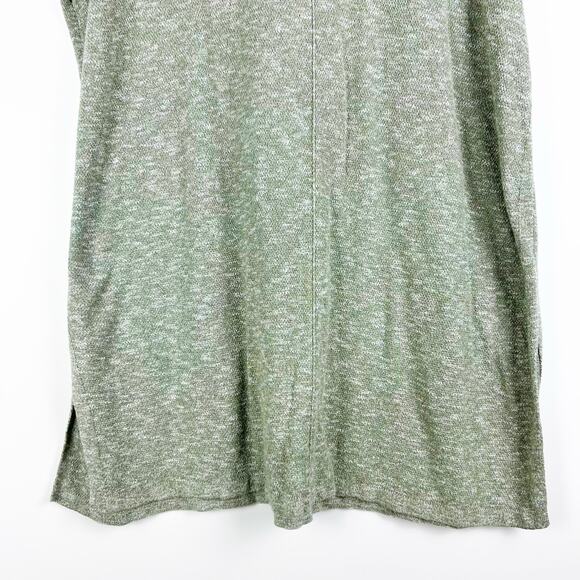 J Jill Pure Jill Easy Sweater Knit Textured Tunic Top Marled Green Womens Size L - Picture 5 of 12